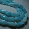 15 Inches Gorgeous - Indian Blue Opal Natural Genuine Stone - Faceted Twisted Long Squar shape Beads hug size - 10 - 15 mm long approx